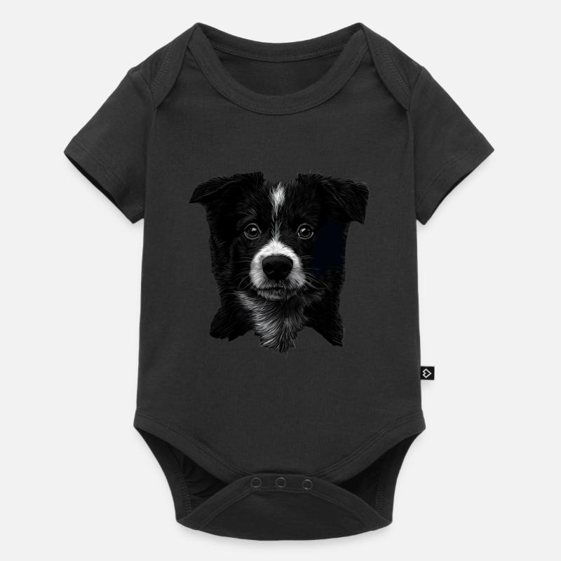 Border Collie - Baby Premium Kurzarmbody - Schwarz