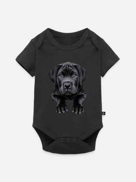 Englischer Mastiff - Baby Premium Kurzarmbody - Schwarz