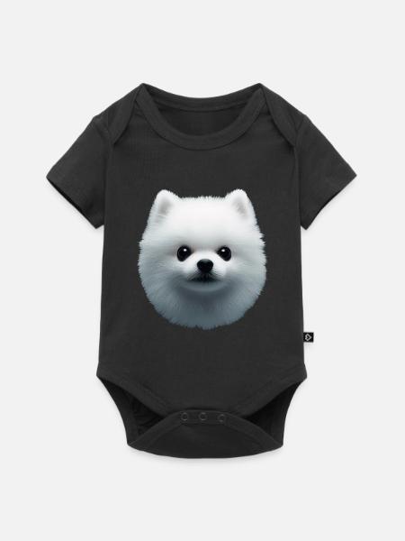Zwergspitz - Baby Premium Kurzarmbody - Schwarz