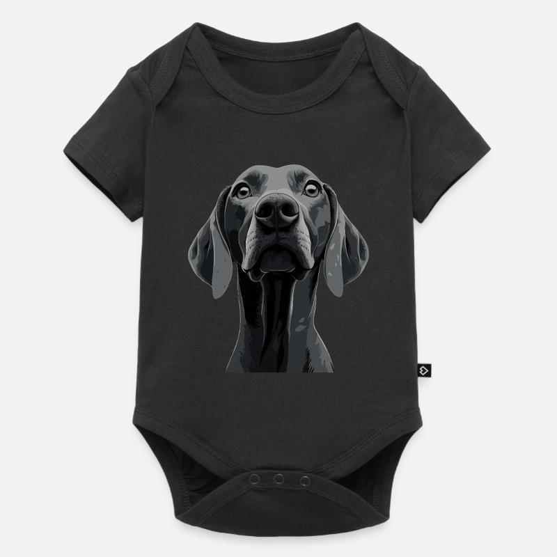 Weimaraner - Baby Premium Kurzarmbody - Schwarz