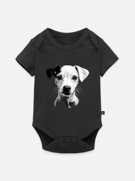 Whippet - Baby Premium Kurzarmbody - Schwarz