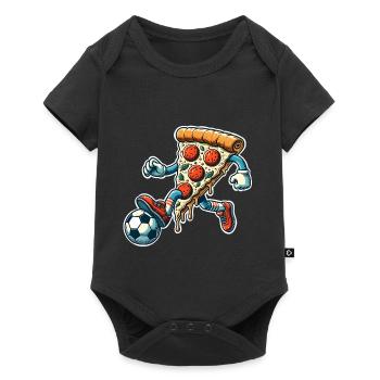 Football Pizza - Baby Premium short-sleeve bodysuit - black - Front