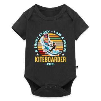 Kiteboarding A Short Story I Am A Proud Windsurfer - Baby Premium short-sleeve bodysuit - black - Front