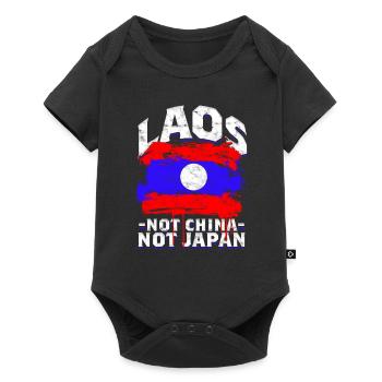 Laos Emergency China Emergency Japan Lao Root - Baby Premium short-sleeve bodysuit - black - Front