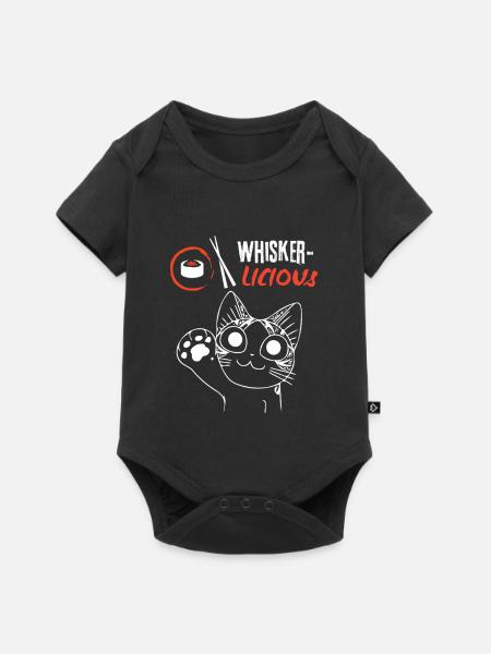 Whiskerlicious Bites – Sushi for Cat Lovers - Baby Premium short-sleeve bodysuit - black