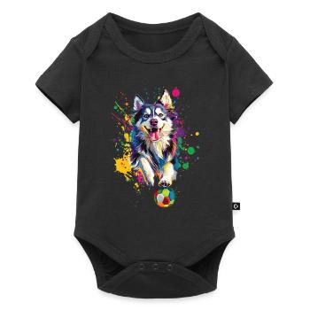 Alaskan Malamute - Baby Premium Kurzarmbody - Schwarz - Vorne