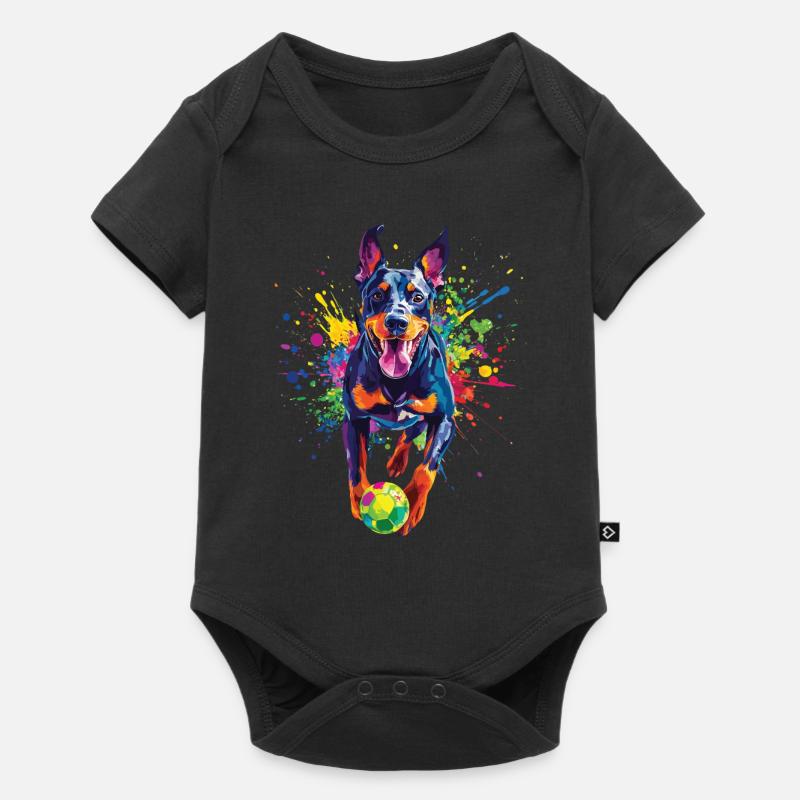 Dobermann - Baby Premium Kurzarmbody - Schwarz