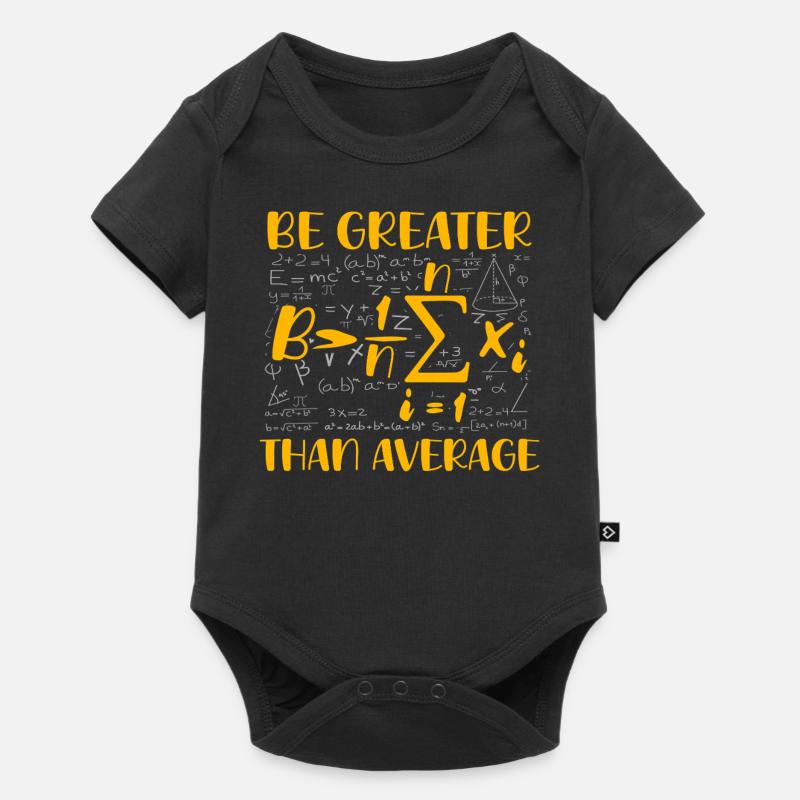 Math Pun – Be Greater Than Average - Baby Premium short-sleeve bodysuit - black