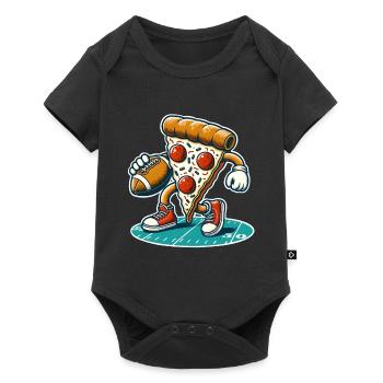 Football Pizza - Body à manches courtes Premium Bébé - noir - Devant