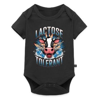 Tolérants au lactose Amateurs de lait - Body à manches courtes Premium Bébé - noir - Devant