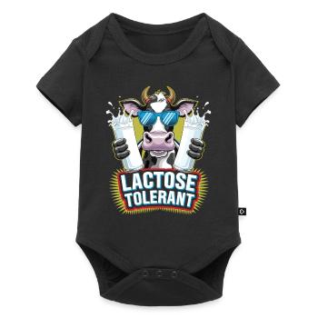 Tolérants au lactose Amateurs de lait - Body à manches courtes Premium Bébé - noir - Devant