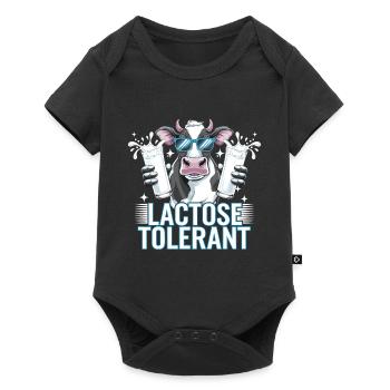 Tolérants au lactose Amateurs de lait - Body à manches courtes Premium Bébé - noir - Devant