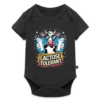 Tolérants au lactose Amateurs de lait - Body à manches courtes Premium Bébé - noir - Devant