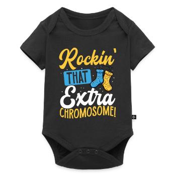 Rockin' That Extra Chromosome Fun Down Syndrome - Body à manches courtes Premium Bébé - noir - Devant