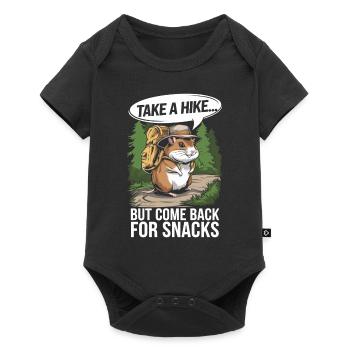 Take a hike... But come back for snacks - Baby Premium short-sleeve bodysuit - black - Front