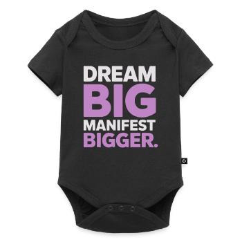 Dream Big, Manifest Bigger Quote - Baby Premium short-sleeve bodysuit - black - Front