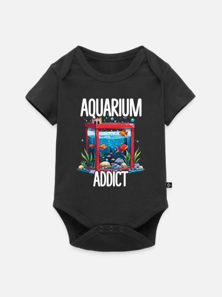 Aquarium Aquaristik - Baby Premium Kurzarmbody - Schwarz
