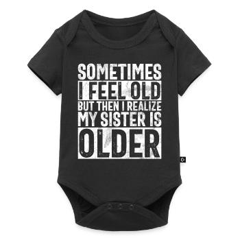 Sister Brother Matching Siblings Twins - Baby Premium short-sleeve bodysuit - black - Front