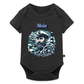 Hamburg Marin Capitaine Voilier Leuchttrurm - Body à manches courtes Premium Bébé - noir - Devant