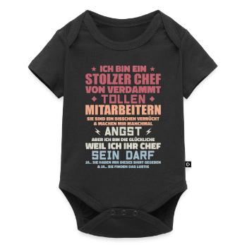 A proud of damn great employees - Baby Premium short-sleeve bodysuit - black - Front