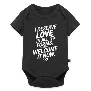 Liebe In All Ihren Formen Willkommen Zitat - Baby Premium Kurzarmbody - Schwarz - Vorne