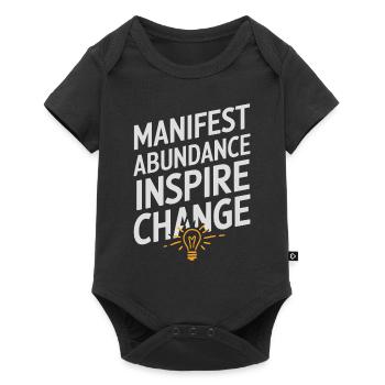 Manifest Abundance Inspire Change Quote - Baby Premium short-sleeve bodysuit - black - Front