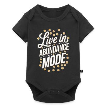 Live in Abundance Mode Manifest Quote - Baby Premium short-sleeve bodysuit - black - Front