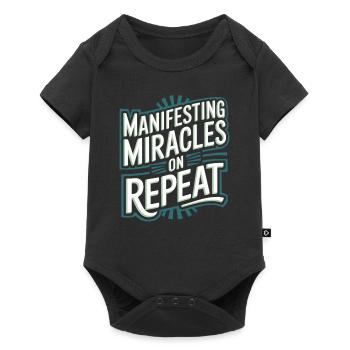 Manifester des miracles encore et encore Citation - Body à manches courtes Premium Bébé - noir - Devant