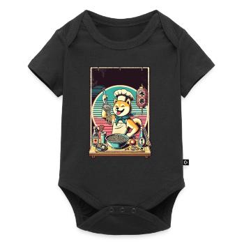Shiba Dog Ramen Chef Funny Dogs Japon - Body à manches courtes Premium Bébé - noir - Devant