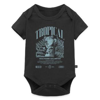 Rotäugiger Laubfrosch Regenwald Amphibie - Baby Premium Kurzarmbody - Schwarz - Vorne