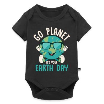 Go Planet It's Your Earth Day Environmental Planet - Baby Premium short-sleeve bodysuit - black - Front