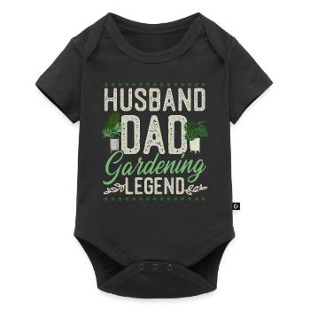 Amoureux des plantes Jardinage Papa Mari - Body à manches courtes Premium Bébé - noir - Devant