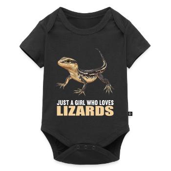 Eidechsen Eidechse - Baby Premium Kurzarmbody - Schwarz - Vorne