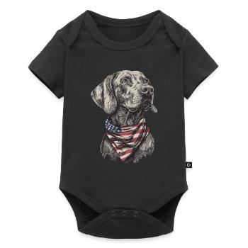 Weimaraner - Baby Premium Kurzarmbody - Schwarz - Vorne