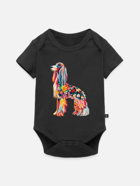 Afghanischer Windhund - Baby Premium Kurzarmbody - Schwarz