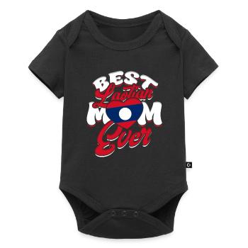 Laos Lao Root Best Loatioan Mom Ever - Baby Premium short-sleeve bodysuit - black - Front