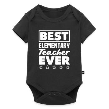 Grundschullehrerin Best Ever Star Design - Baby Premium Kurzarmbody - Schwarz - Vorne