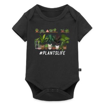Plant Lover Gardening #Plantslife - Baby Premium Kurzarmbody - Schwarz - Vorne