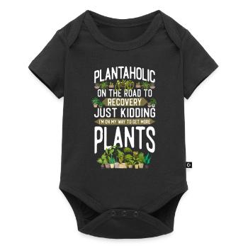 Plant Lover Gardening Plantaholic - Baby Premium Kurzarmbody - Schwarz - Vorne