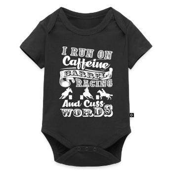 Barrel Racing I Run On Barrel Racing - Baby Premium short-sleeve bodysuit - black - Front