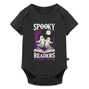 Readers Joy Bibliophiles Spooky Readers Book Club - Baby Premium short-sleeve bodysuit - black - Front