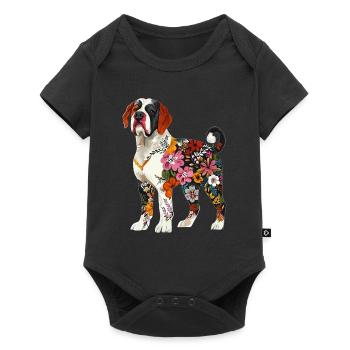 Bernhardiner - Baby Premium Kurzarmbody - Schwarz - Vorne