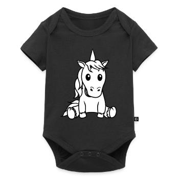 Unicorn Unicorns Mythical Creature Child Children - Baby Premium short-sleeve bodysuit - black - Front