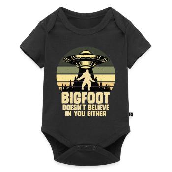 UFO Bigfoot Yeti Sasquatch - Baby Premium short-sleeve bodysuit - black - Front