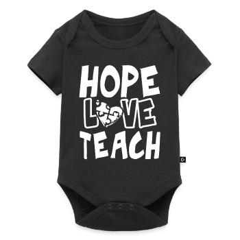 Autism Awareness Hope Love Teach Autism - Baby Premium short-sleeve bodysuit - black - Front