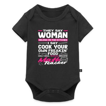 Cadeau de mathématiques pour professeur de mathématiques - Body à manches courtes Premium Bébé - noir - Devant