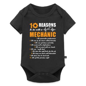 Mechanic 10 Reasons To Be With A Mechanic - Baby Premium short-sleeve bodysuit - black - Front