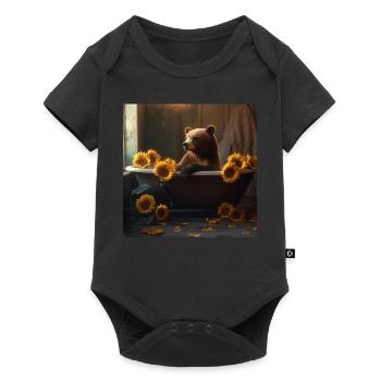 Tragen - Baby Premium Kurzarmbody - Schwarz - Vorne