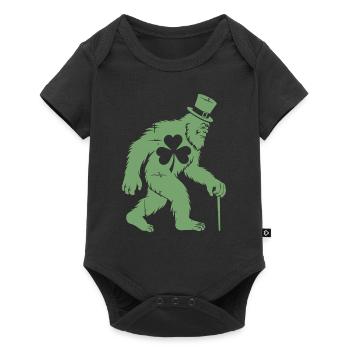 Bigfoot Leprechaun Hat Trèfle St Patrick’s Day - Body à manches courtes Premium Bébé - noir - Devant