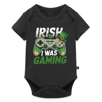 Irish I Was Gaming St Patrick's Day Gamer Men kids - Baby Premium short-sleeve bodysuit - black - Front